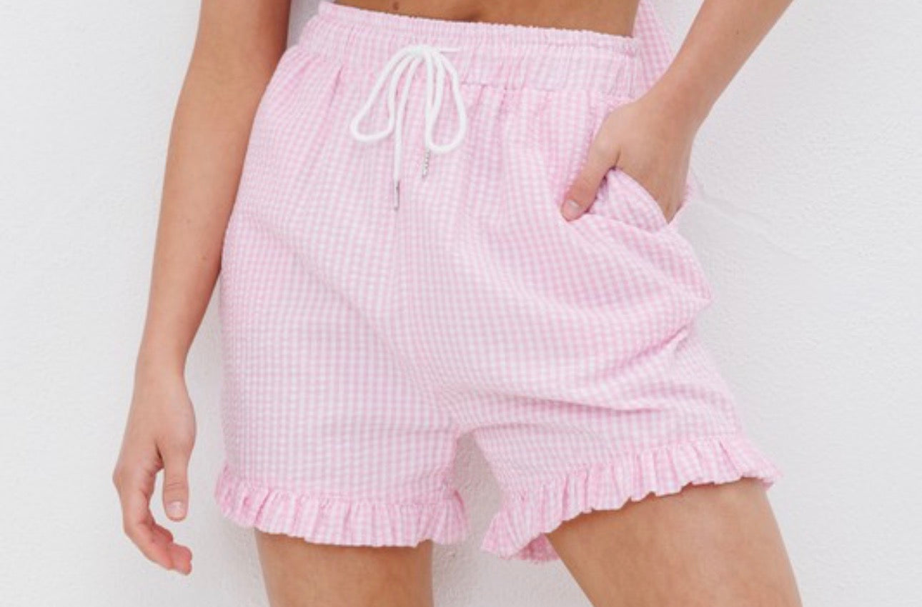 Pink Picnic Ruffle Shorts
