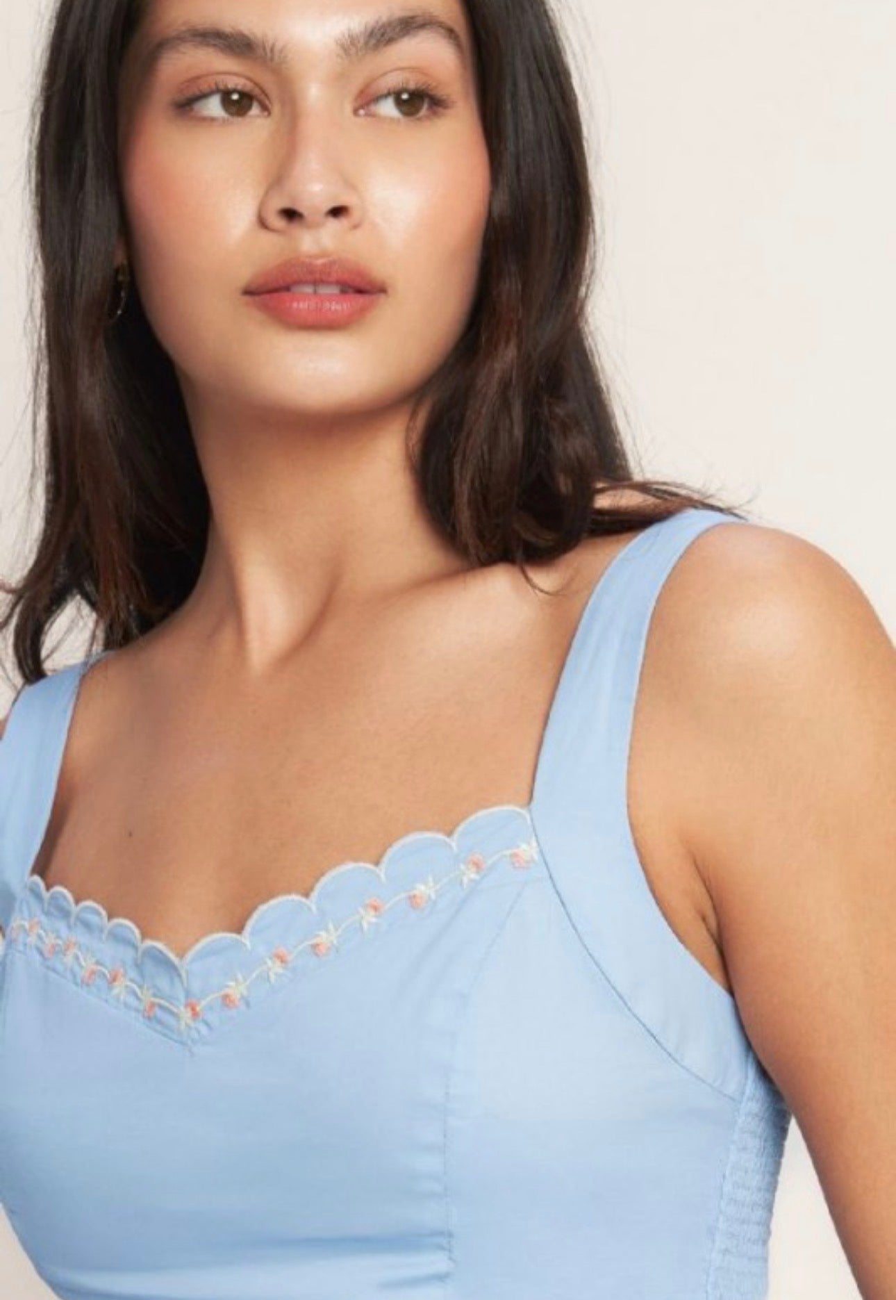 Bluebell Scallop Peplum Top
