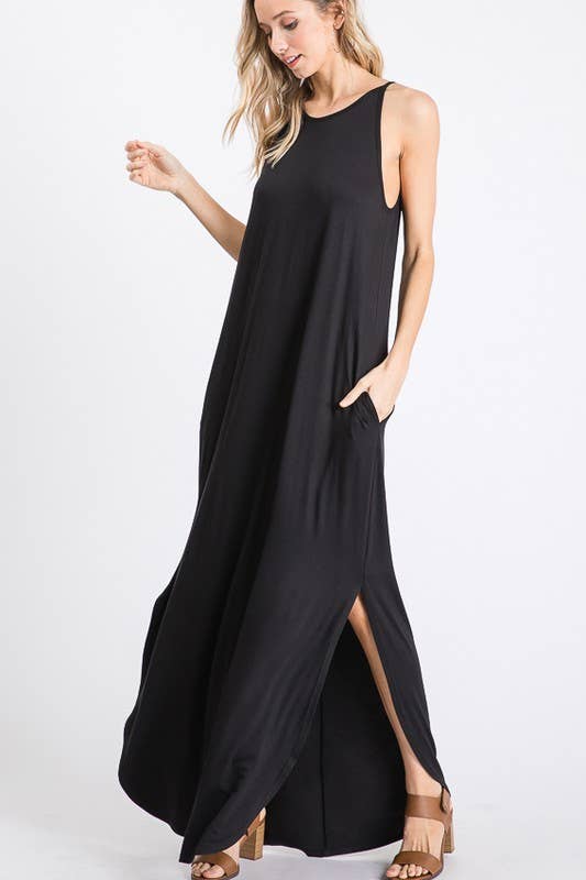 HEIMISH - SD1113S SOLID MAXI DRESS