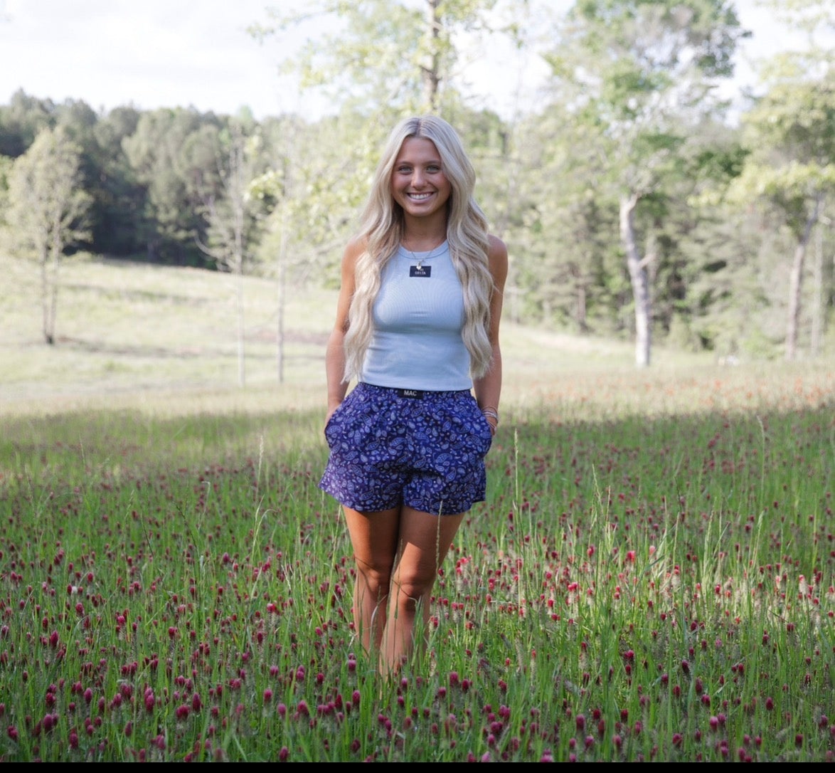 Lulu Mac Midnight Paisley Boxer Shorts