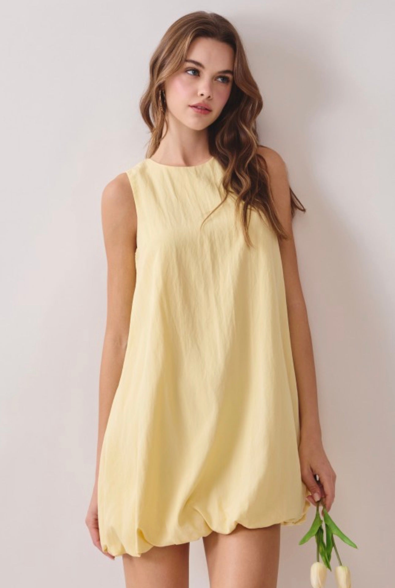 Buttercup Bubble Hem Mini Dress
