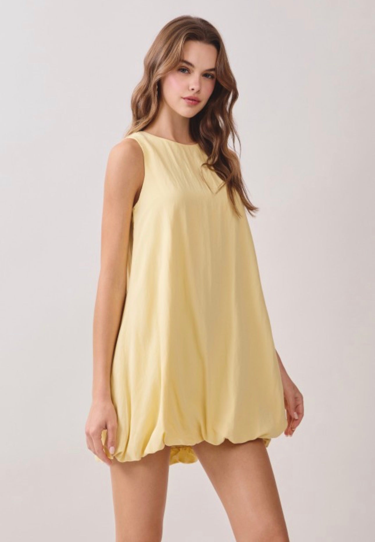 Buttercup Bubble Hem Mini Dress