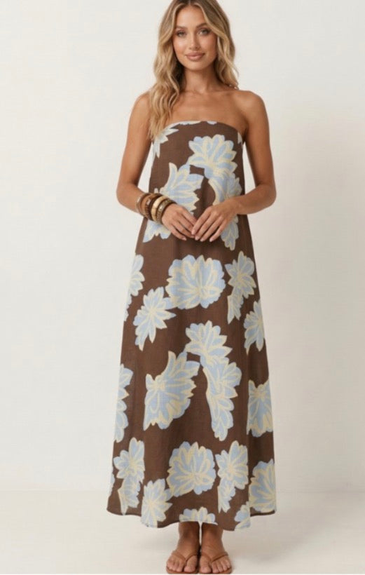 Coastal Bloom Maxi Dress