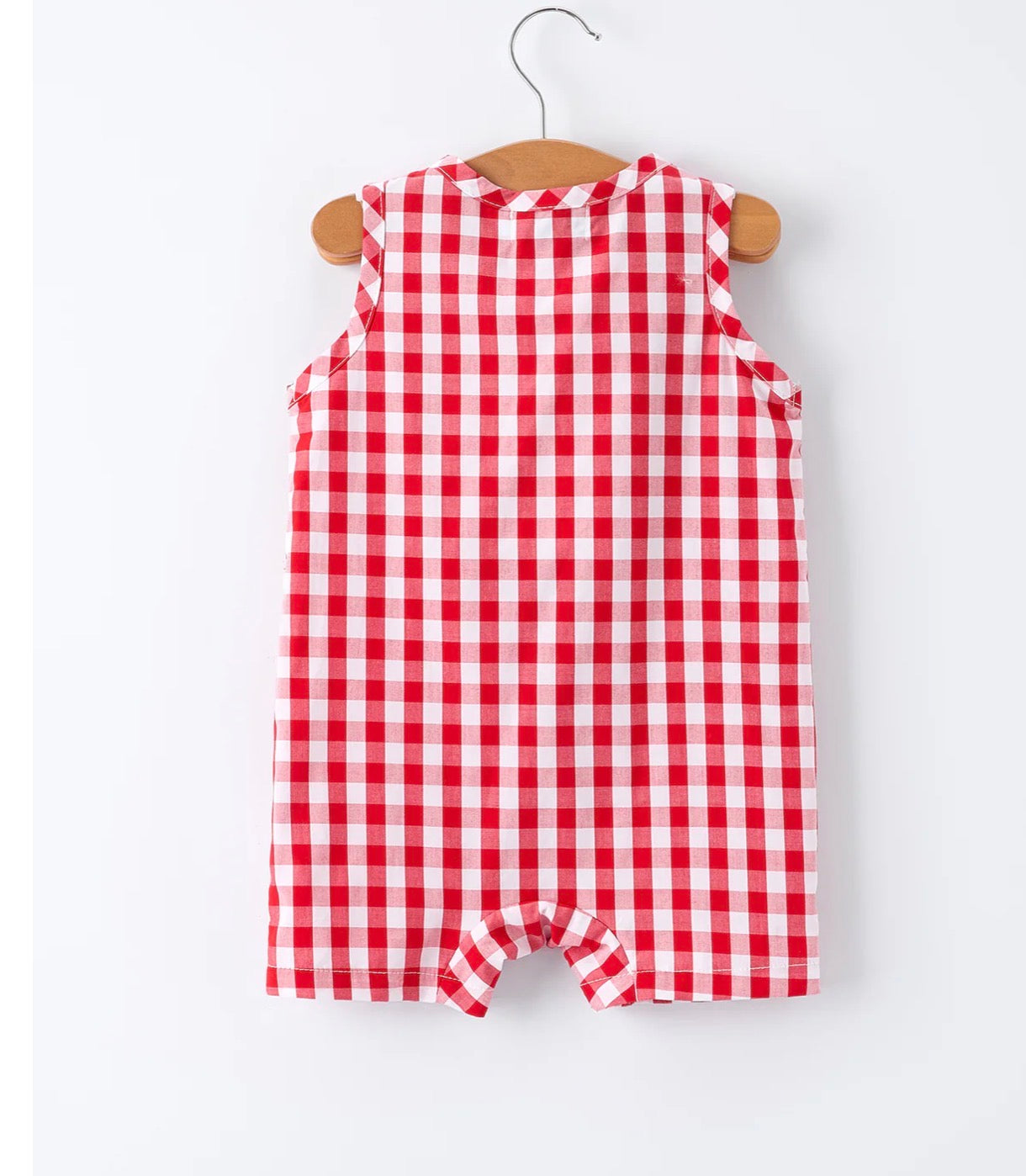 All American Gingham Baby Romper