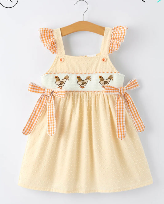 Sunny Hen Smocked Girls Dress