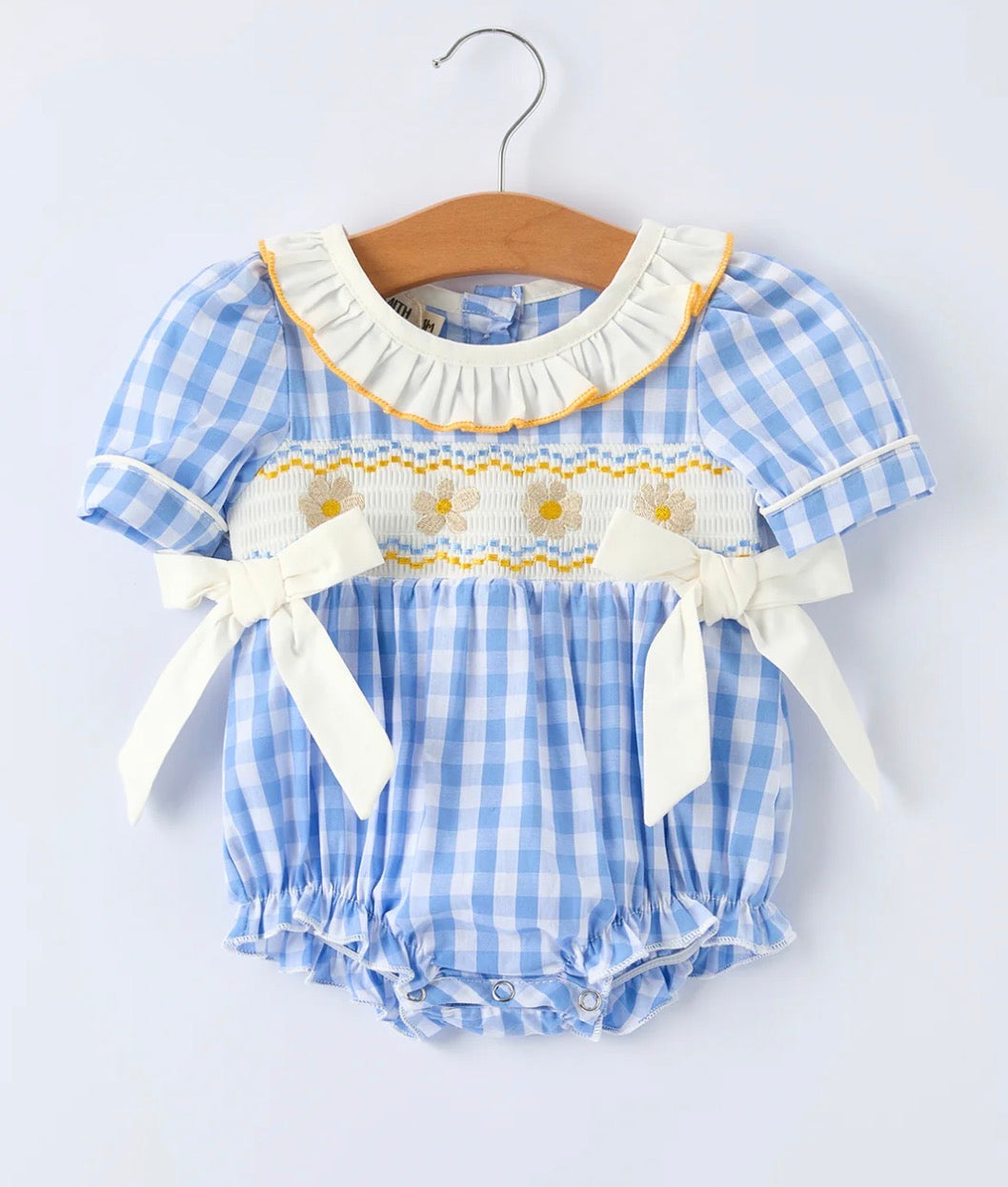 Bluebell Daisy Smocked Baby Bubble