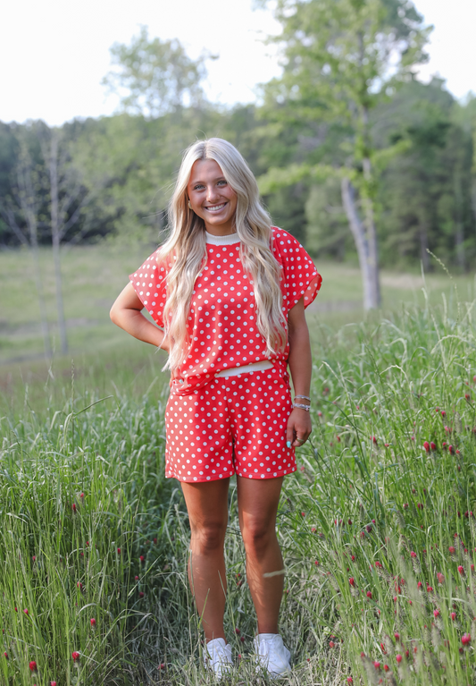 Cherry Pop Polka Dot Lounge Set