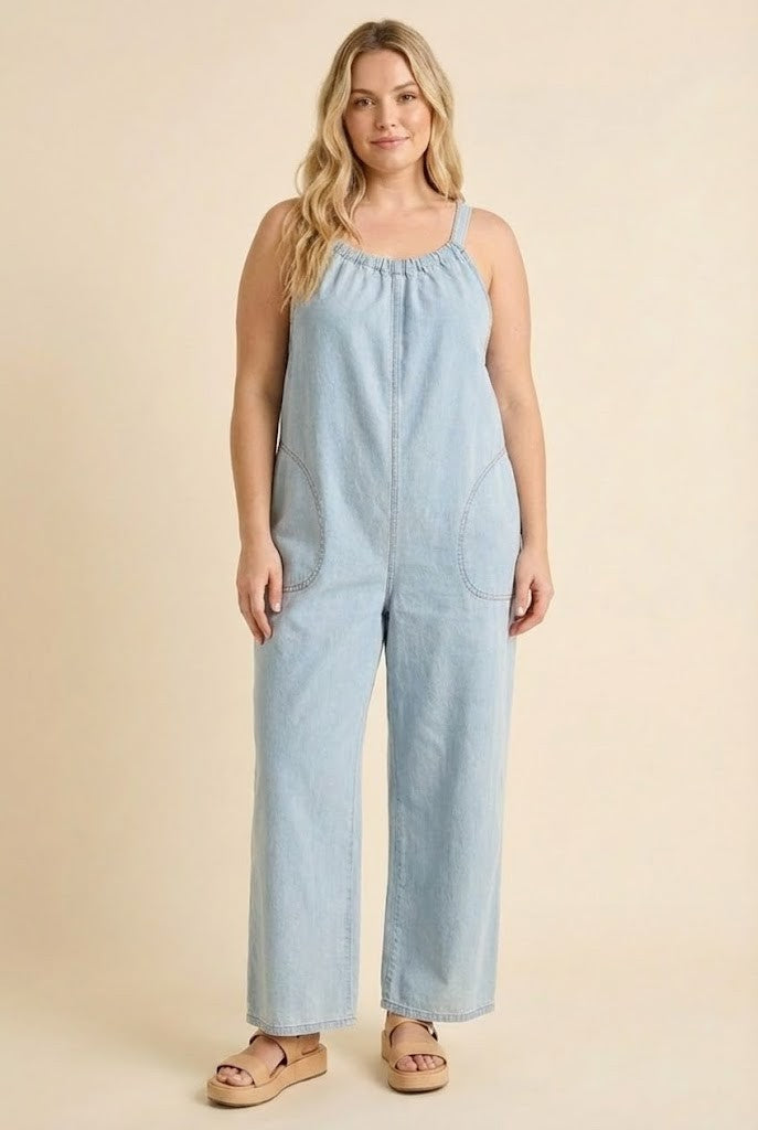 Blue Skies Plus Jumpsuit