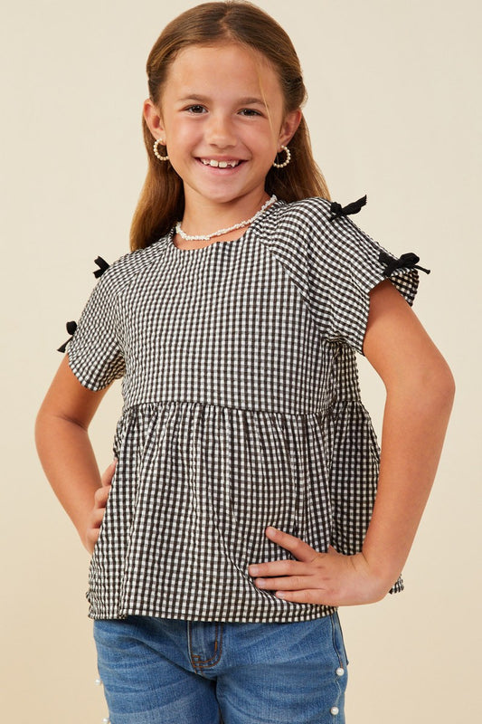 Sweet Check Bow Top