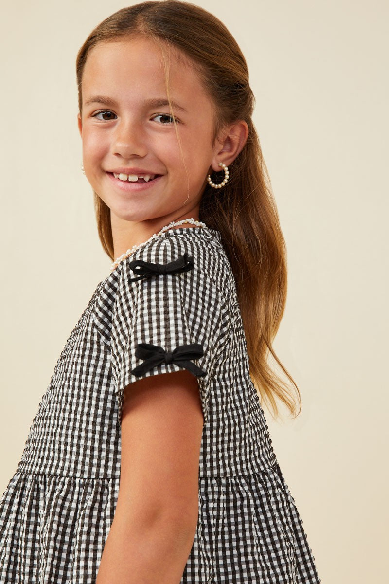 Sweet Check Bow Top