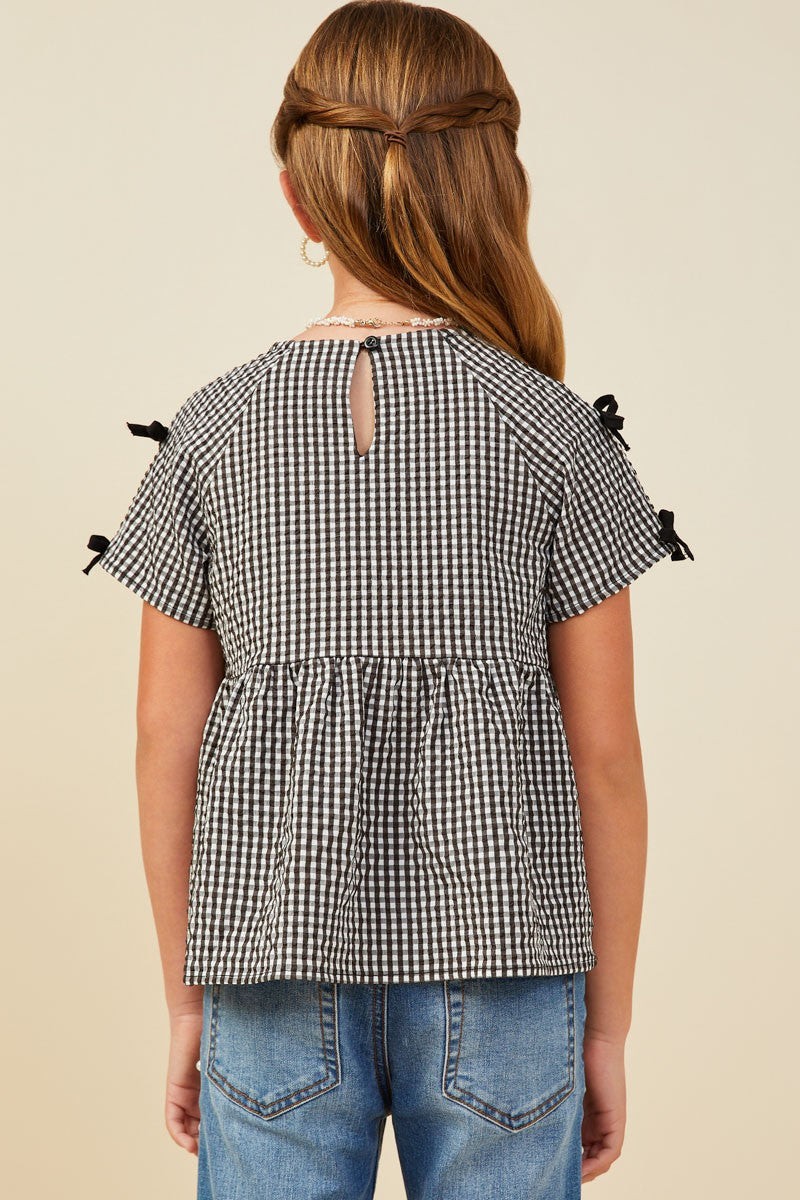 Sweet Check Bow Top