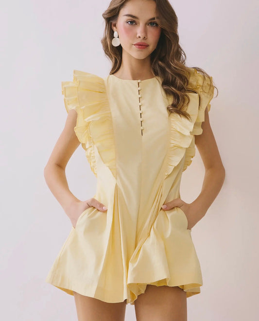 Sunshine Ruffle Romper Dress