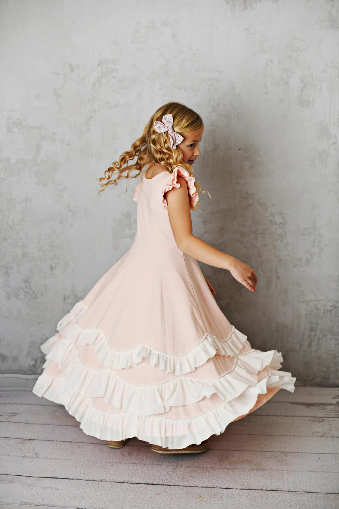 Blushing Belle Ruffle Maxi Dress