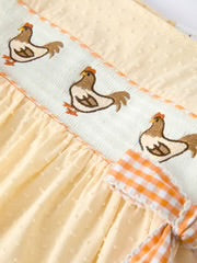 Little Chick Smocked Dress 🐥🍊