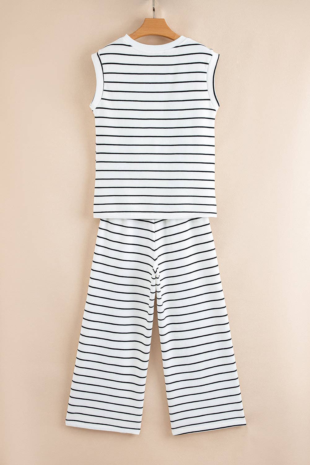 LALA LOO - Stripe Sleeveless Top And Pants Set
