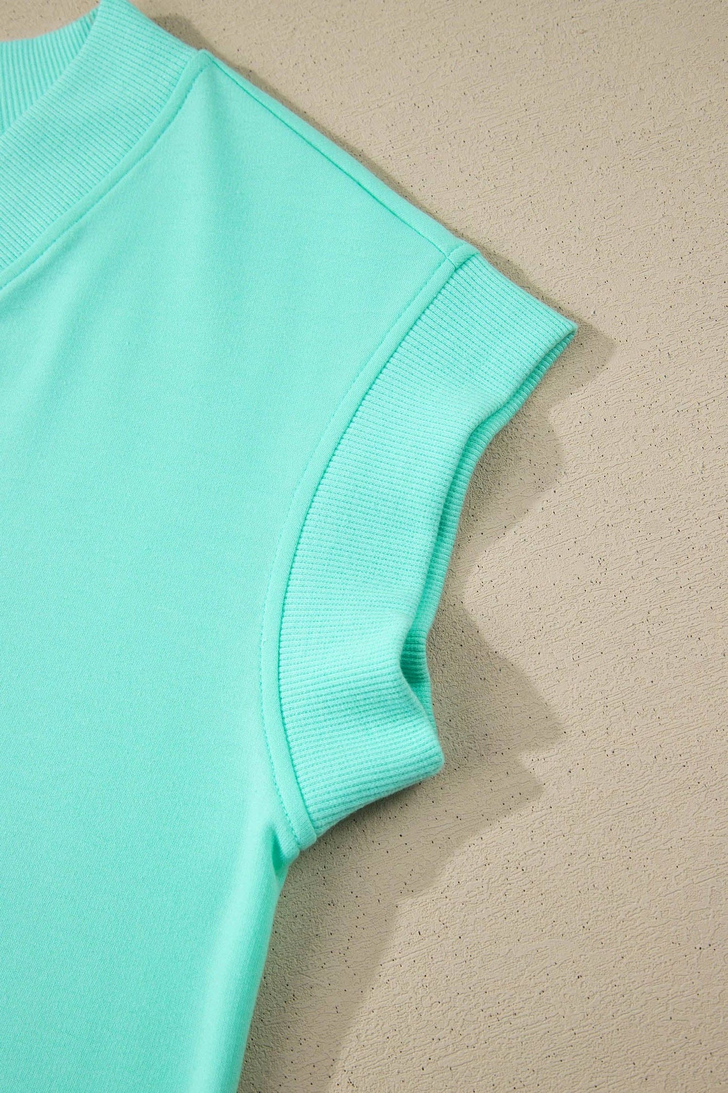 Secret Style Source - V Neck Short Sleeve Top Drawstring Shorts 2pcs Set
