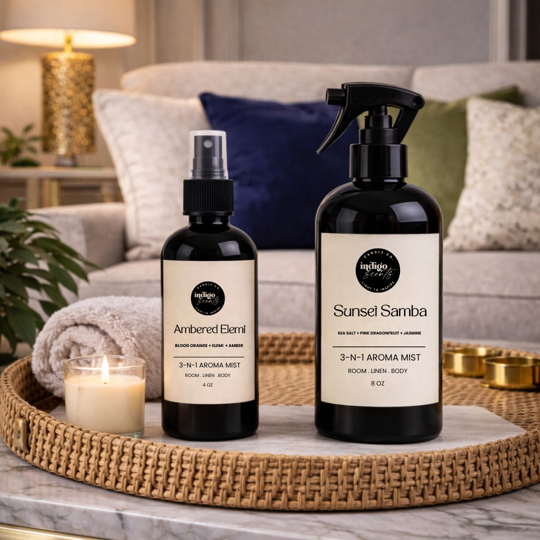 Indigo Scents Home Fragrance - Luxe Aroma Mist – Room, Linen & Body Spray